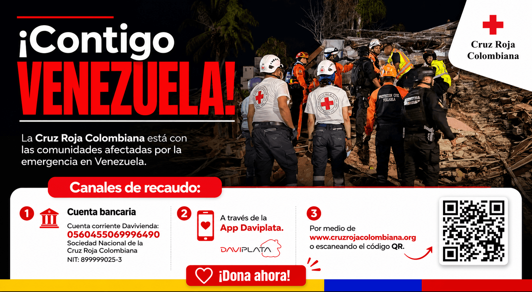¡Contigo Venezuela! Canales de ayuda